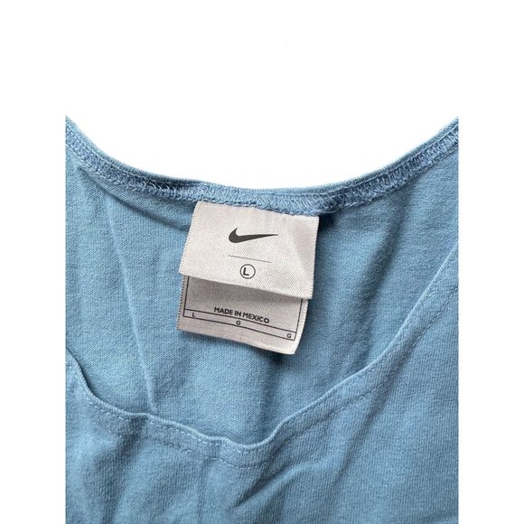 Nike Just Do It Light Blue Vtg Tank Top Shirt Cotton Men's‎ Large | b1 - Picture 5 of 7